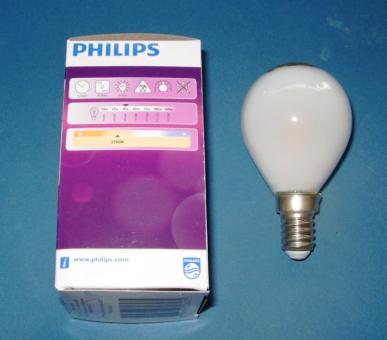 PHILIPS Classic LEDluster 4,3-40 W/827 P45 E14 matt 