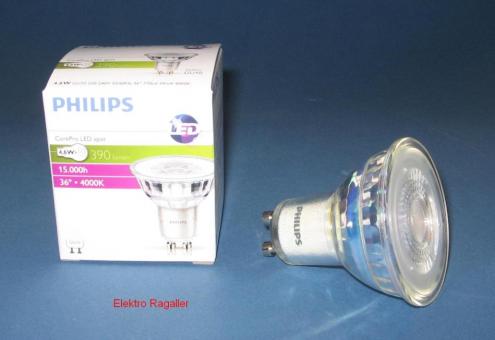 PHILIPS CorePro LEDspot 4,6-50 W/840 GU10 36° 