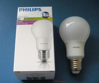 LED-Lampe PHILIPS CorePro LEDbulb matt 8 W (= 60 Watt) Warm White E27 