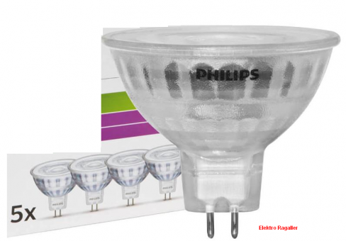 PHILIPS CorePro LEDspot 4,4 -35 W/827 MR16 GU5,3 36°5er-Multipack 