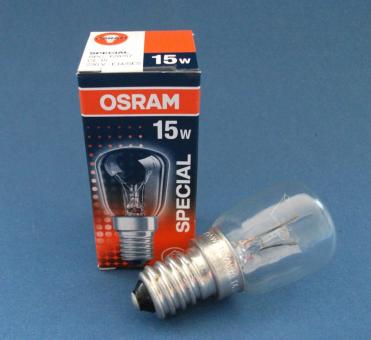 Birnenlampe - SPC. T 26/57 CL 15 Watt "Auslauftype" 